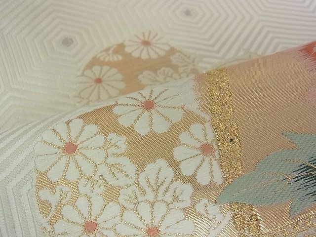 平和屋着物■六通柄袋帯　唐織　花車文　金銀糸　逸品　DAAH1086sa