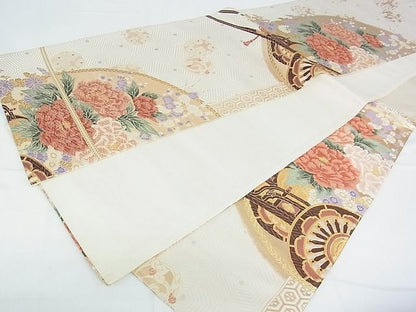 平和屋着物■六通柄袋帯　唐織　花車文　金銀糸　逸品　DAAH1086sa