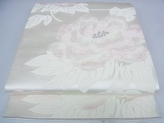 平和屋着物■六通柄袋帯 牡丹文 銀糸 逸品 DAAH1142sa