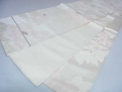 平和屋着物■六通柄袋帯 牡丹文 銀糸 逸品 DAAH1142sa