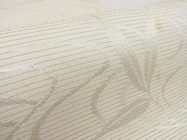 平和屋着物■夏物 六通柄袋帯 流水柳文 銀糸 逸品 DAAG3586ea