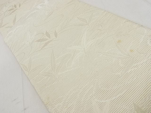 平和屋着物■夏物 六通柄袋帯 流水柳文 銀糸 逸品 DAAG3586ea