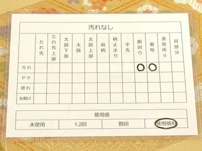 平和屋着物◎六通柄袋帯 唐織 亀甲正倉院花唐草文 金銀糸 正絹 逸品 AAAJ7938Abw