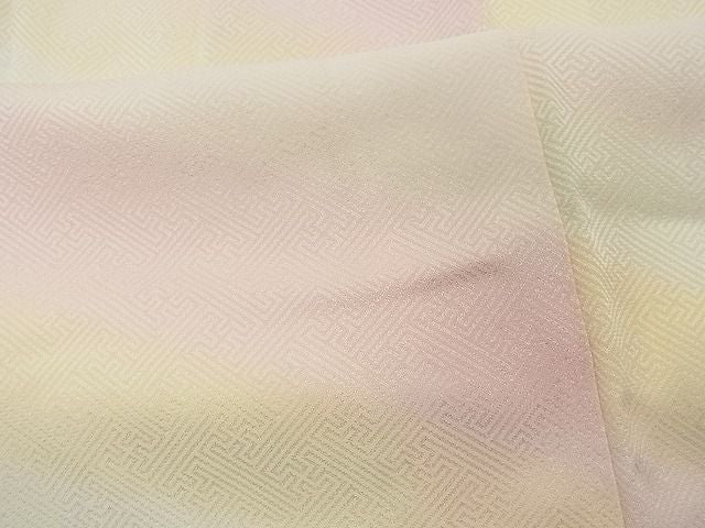 平和屋着物■上質な長襦袢　袷仕立て　紗綾形地紋　暈し染め　逸品　CAAG4688yk