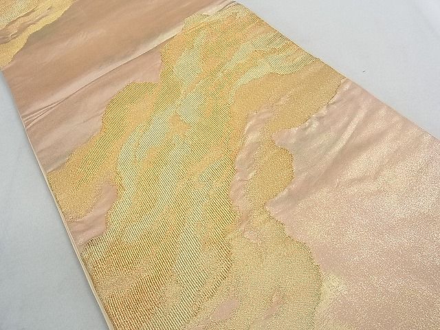 平和屋着物◎六通柄袋帯 霞文 金糸 引箔 逸品 DAAG1169we