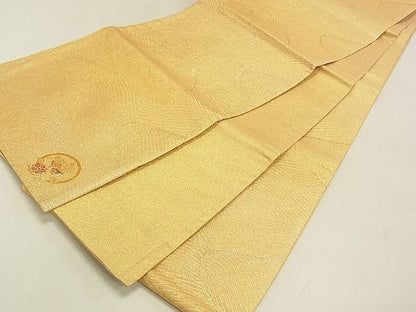 平和屋着物◎六通柄袋帯 花蝶丸文 立波文 金銀糸 逸品 DAAG0404ox