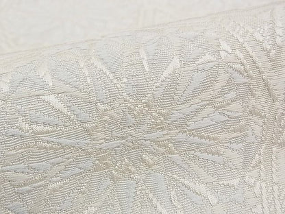 期間限定セール30%off■極上　本場筑前博多織　八寸名古屋帯　吉祥花文　銀糸　逸品　CZAA0815s4