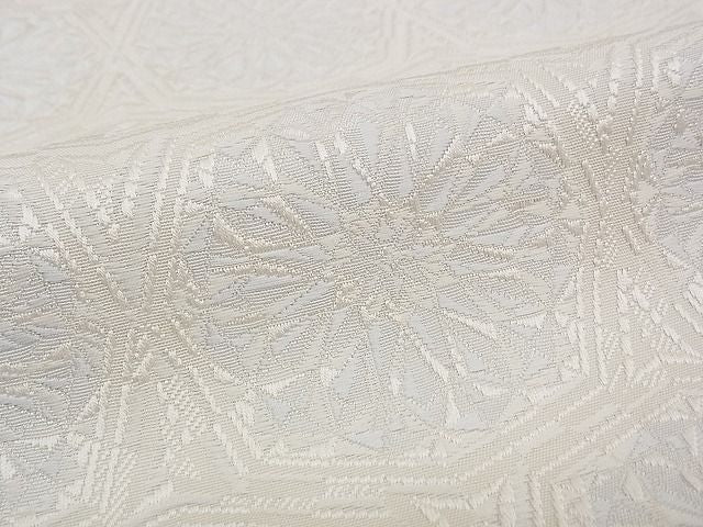期間限定セール30%off■極上　本場筑前博多織　八寸名古屋帯　吉祥花文　銀糸　逸品　CZAA0815s4