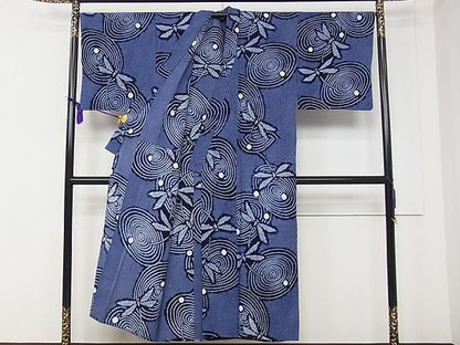 平和屋本店■極上　夏物　男性　浴衣　有松鳴海絞り　トンボ　綿　逸品　CZAA0795s4