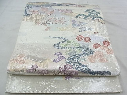 平和屋着物◎六通柄袋帯 桃山絵巻 金銀糸 逸品 BAAH5322if