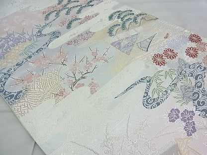平和屋着物◎六通柄袋帯 桃山絵巻 金銀糸 逸品 BAAH5322if