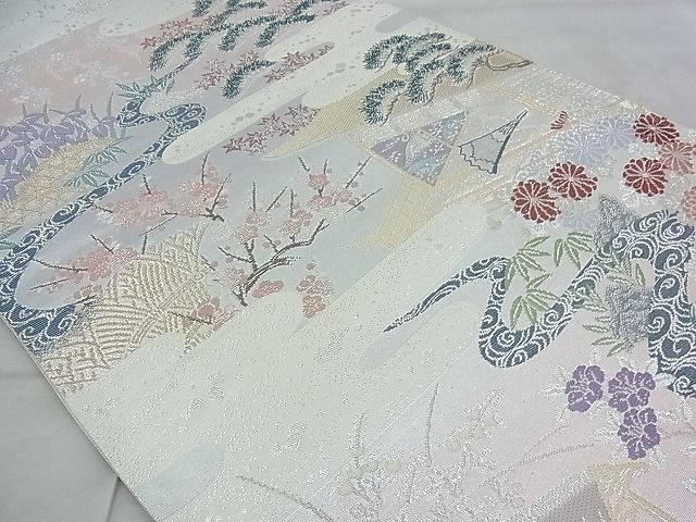 平和屋着物◎六通柄袋帯 桃山絵巻 金銀糸 逸品 BAAH5322if