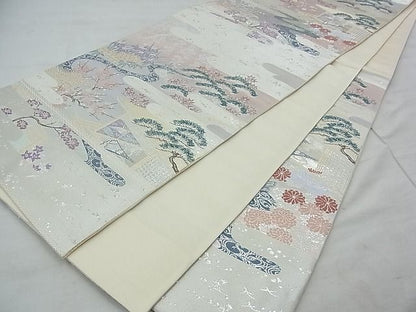 平和屋着物◎六通柄袋帯 桃山絵巻 金銀糸 逸品 BAAH5322if