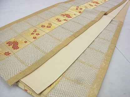 平和屋着物◎六通柄袋帯 箔小袖 金糸 逸品 BAAI0409if