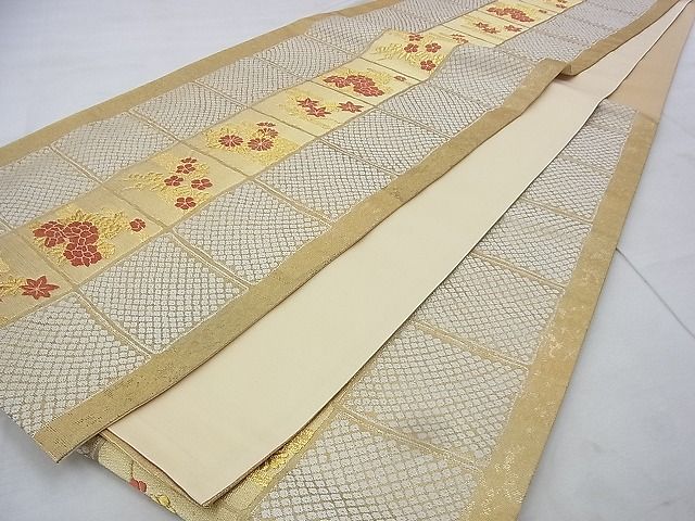 平和屋着物◎六通柄袋帯 箔小袖 金糸 逸品 BAAI0409if