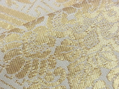 平和屋着物◎六通柄袋帯 松皮菱正倉院文 金糸 逸品 BAAI0407if