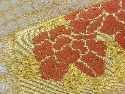 平和屋着物◎六通柄袋帯 箔小袖 金糸 逸品 BAAI0409if