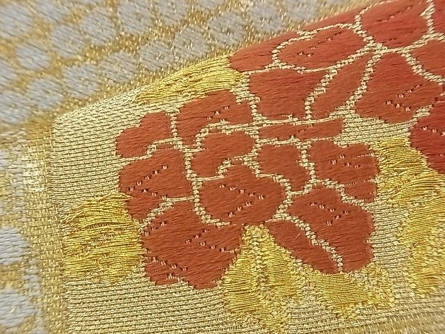 平和屋着物◎六通柄袋帯 箔小袖 金糸 逸品 BAAI0409if