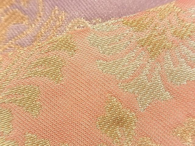 平和屋着物◎六通柄袋帯 慶長錦 霞有職文 金糸 逸品 BAAI0417if