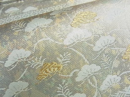 平和屋着物◎六通柄袋帯 松 金銀糸 引箔 逸品 BAAI0355du