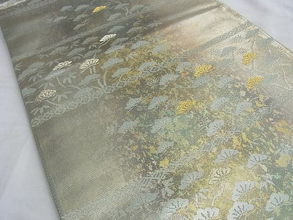 平和屋着物◎六通柄袋帯 松 金銀糸 引箔 逸品 BAAI0355du