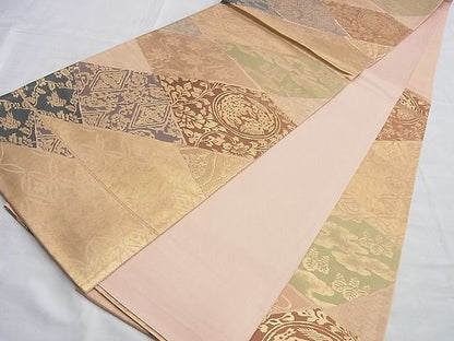 平和屋着物◎六通柄袋帯 風雅 金糸 引箔 逸品 BAAI0364du