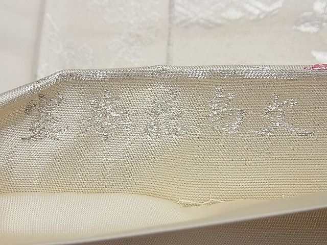 平和屋着物◎六通柄袋帯 唐織 宴幕 花鳥文 金銀糸 逸品 BAAI0381du