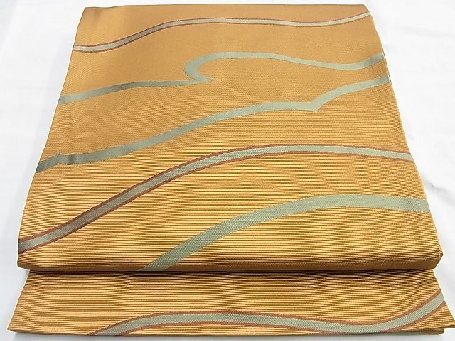平和屋着物◎六通柄袋帯 流水文 逸品 BAAI0507du