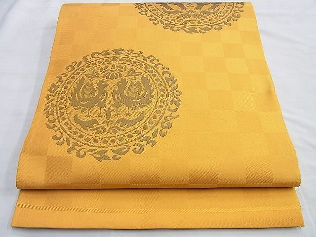 平和屋着物◎六通柄 本袋帯 鳥獣丸文 逸品 BAAI0526du