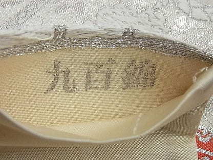 平和屋着物◎六通柄袋帯 唐織 菊 九百錦 銀糸 逸品 BAAI0535du