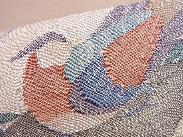平和屋着物◎太鼓柄袋帯 花鳥文 逸品 BAAI0543du