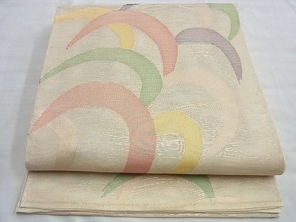 平和屋着物■夏物 六通柄 本袋帯 芝文 金糸 逸品 BAAI0558du