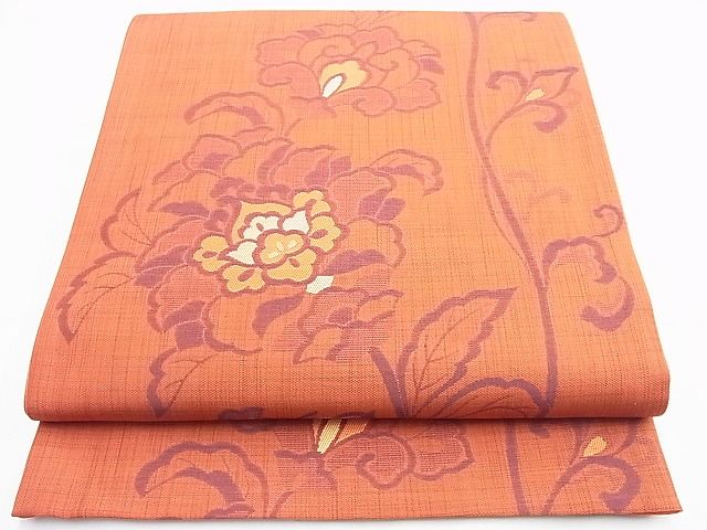 平和屋着物◎六通柄袋帯 更紗花文 逸品 BAAI0572du