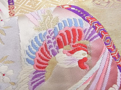 平和屋着物◎六通柄袋帯 唐織 鳳凰花文 金銀糸 逸品 BAAI0573du