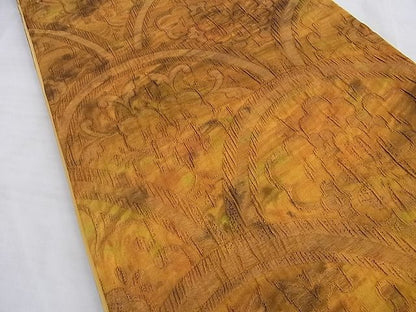平和屋着物◎全通柄袋帯 ふくれ織 花青海波 逸品 BAAI0585du