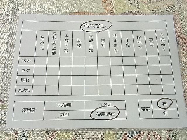 平和屋着物◎六通柄袋帯 御所車花文 逸品 DAAG5098jm