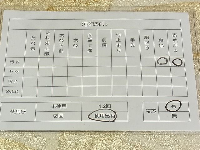 平和屋着物◎綴れ 太鼓柄袋帯 地紙箔散らし文 金銀糸 逸品 DAAG5160jm