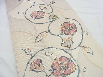平和屋着物◎六通柄袋帯 花唐草文 逸品 BAAH2980jm