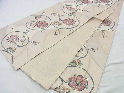 平和屋着物◎六通柄袋帯 花唐草文 逸品 BAAH2980jm