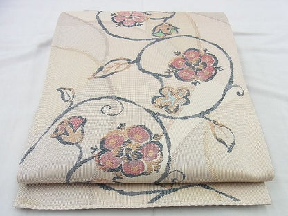 平和屋着物◎六通柄袋帯 花唐草文 逸品 BAAH2980jm