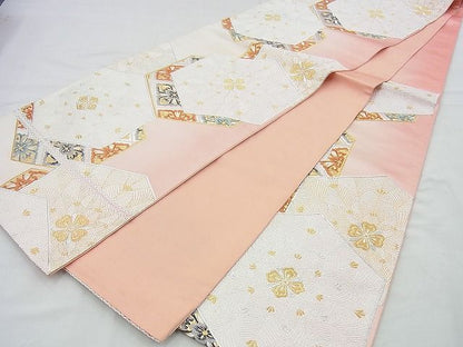 平和屋着物◎太鼓柄袋帯 唐織 花菱亀甲 金銀糸 逸品 BAAI4418jm