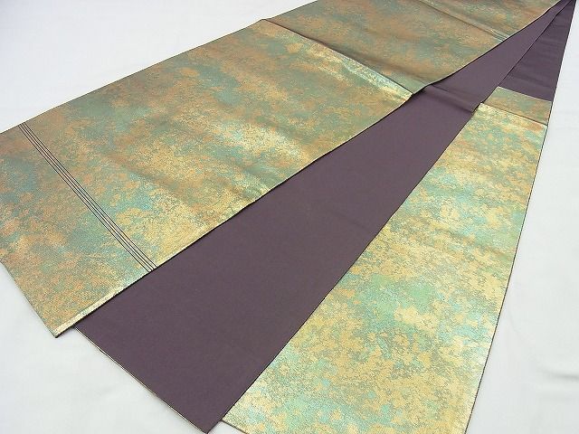 平和屋着物◎六通柄袋帯 うるし 金彩 引箔 逸品 BAAI4445jm