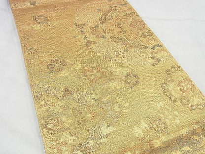 平和屋着物◎六通柄袋帯 綴れ 宝相華 金糸 逸品 BAAI4449jm