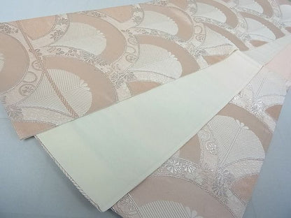 平和屋着物◎六通柄袋帯 花青海波 銀糸 逸品 DAAH4033cf