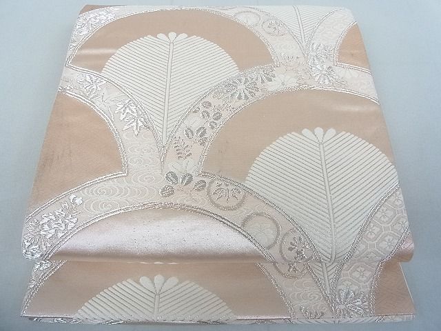 平和屋着物◎六通柄袋帯 花青海波 銀糸 逸品 DAAH4033cf