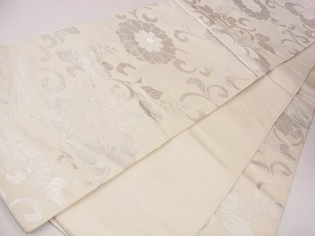 平和屋着物◎六通柄 本袋帯 慶錦 銀糸 逸品 CAAG2297eg