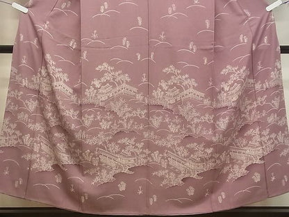 平和屋着物■付下げ　風景草花文　逸品　CAAF9132vf