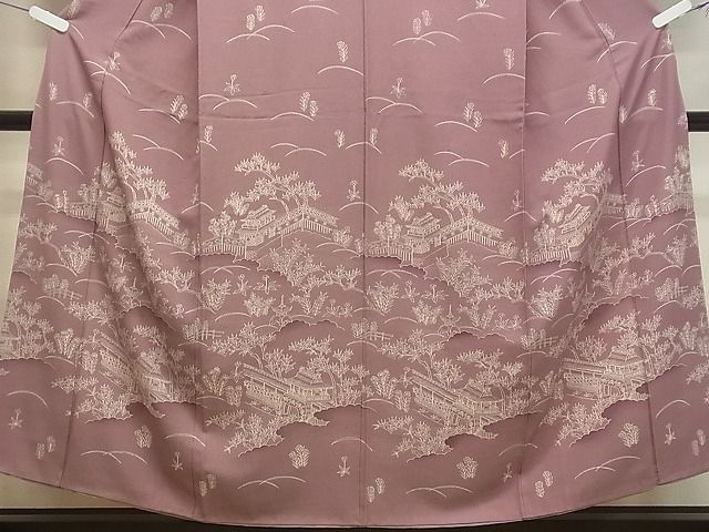 平和屋着物■付下げ　風景草花文　逸品　CAAF9132vf