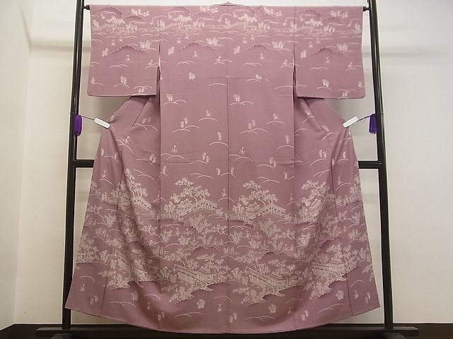 平和屋着物■付下げ　風景草花文　逸品　CAAF9132vf