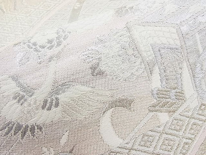 平和屋着物◎六通柄袋帯 唐織 花蝶絵巻 金銀糸 逸品 BAAI1113sa